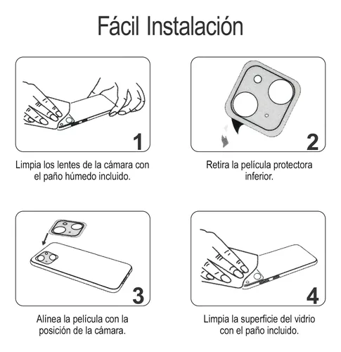 GLASS CAMARA TRASERA FULL GLUE MOTO G31 - Imagen 3