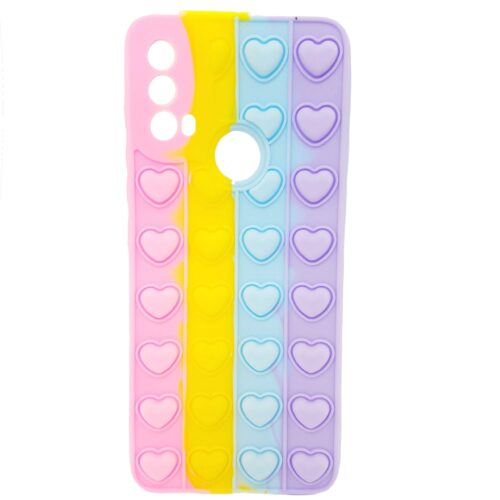 FUNDAS POP IT CORAZONES MOTO E40