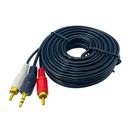 CABLE AUXILIAR 3.5 A RCA (5 MTRS)