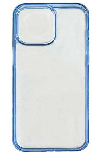 FUNDA TPU ACRILICA CLASSIC IPHONE 15 PRO MAX CON BORDES DE COLORES