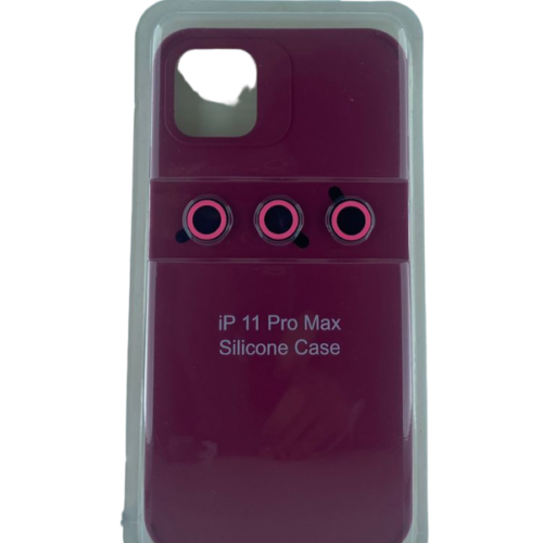 PROTECTOR SILICONA C/GLASS DE CAMARA IPHONE 11 PRO MAX
