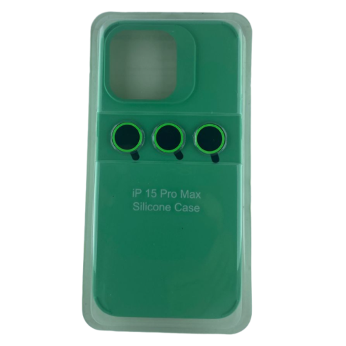 PROTECTOR SILICONA C/GLASS DE CAMARA IPHONE 15 PRO MAX