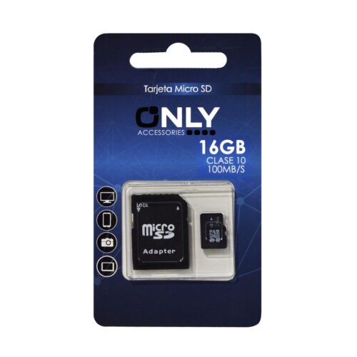 TARJETA DE MEMORIA BLISTER MICRO SD ONLY 16GB CLASE 10