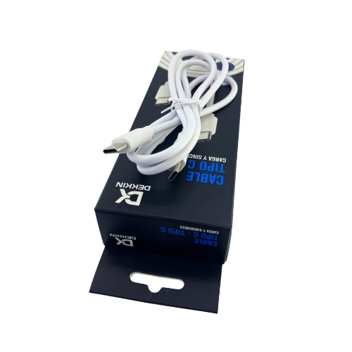CABLE USB TIPO C A TIPO C 2.0 AMP DEKKIN - Imagen 2