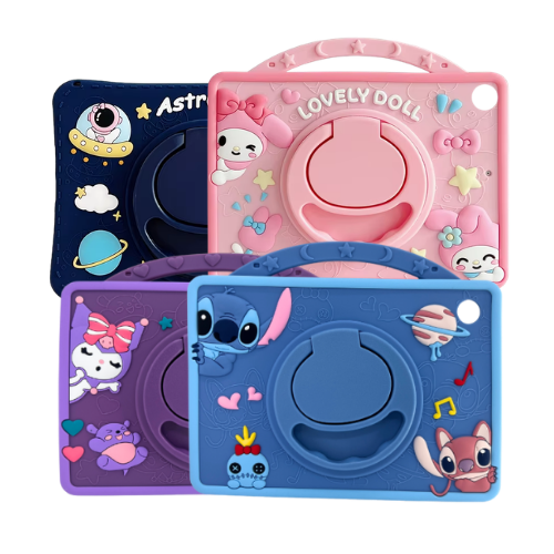 FUNDA SILICONA INFANTIL C/CORREA Y PIE SAMSUNG TAB A9 8.7