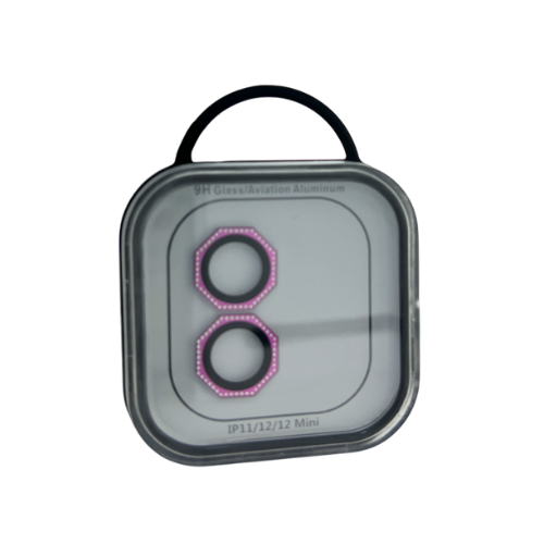 GLASS CAMARA TRASERA HEXAGONAL STRASS IPHONE 11/12/12 MINI - Imagen 3