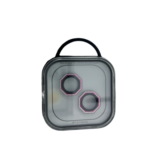 GLASS CAMARA TRASERA HEXAGONAL STRASS IPHONE 13/13 MINI - Imagen 2