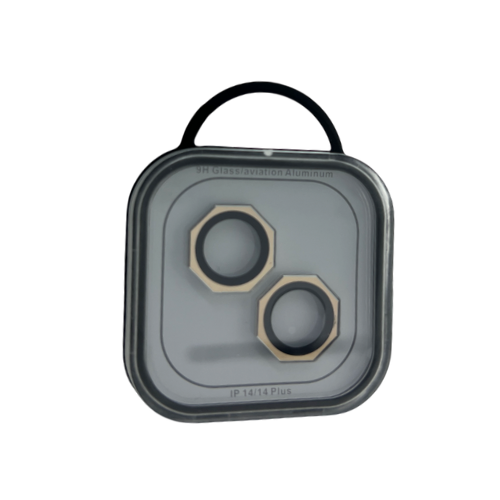 GLASS CAMARA TRASERA HEXAGONAL METALIZADO IPHONE 14/14 PLUS - Imagen 4