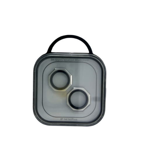 GLASS CAMARA TRASERA HEXAGONAL METALIZADO IPHONE 14/14 PLUS - Imagen 5