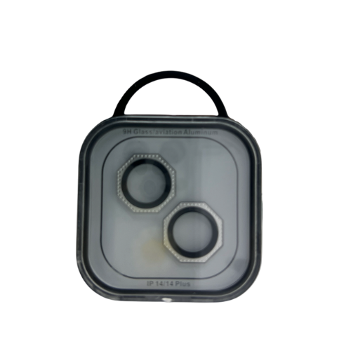 GLASS CAMARA TRASERA HEXAGONAL STRASS IPHONE 14/14 PLUS - Imagen 2