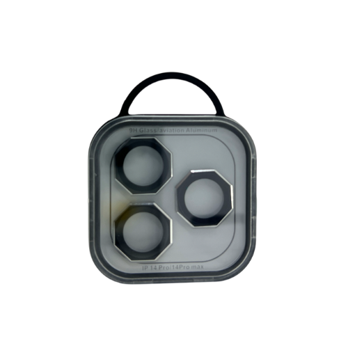 GLASS CAMARA TRASERA HEXAGONAL METALIZADO IPHONE 14 PRO/14 PRO MAX
