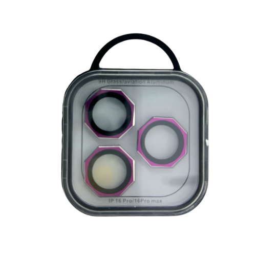GLASS CAMARA TRASERA HEXAGONAL METALIZADO IPHONE 16 PRO/16 PRO MAX - Imagen 2