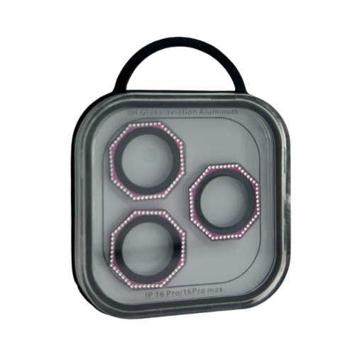GLASS CAMARA TRASERA HEXAGONAL STRASS IPHONE 16 PRO/16 PRO MAX - Imagen 4