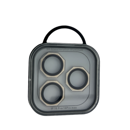 GLASS CAMARA TRASERA HEXAGONAL STRASS IPHONE 16 PRO/16 PRO MAX - Imagen 2