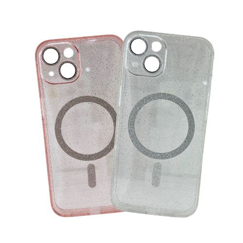 FUNDA MAGSAFE BRILLO C/GLASS DE CAMARA IPHONE 15