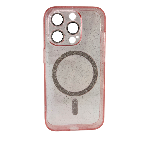 FUNDA MAGSAFE BRILLO C/GLASS DE CAMARA IPHONE 15 PRO - Imagen 2