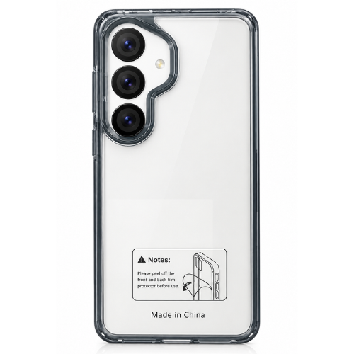 FUNDA TRANSPARENTE ACRILICA SAMSUNG S26 BORDE NEGRO