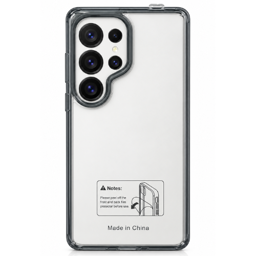 FUNDA TRANSPARENTE ACRILICA SAMSUNG S26 ULTRA BORDE NEGRO